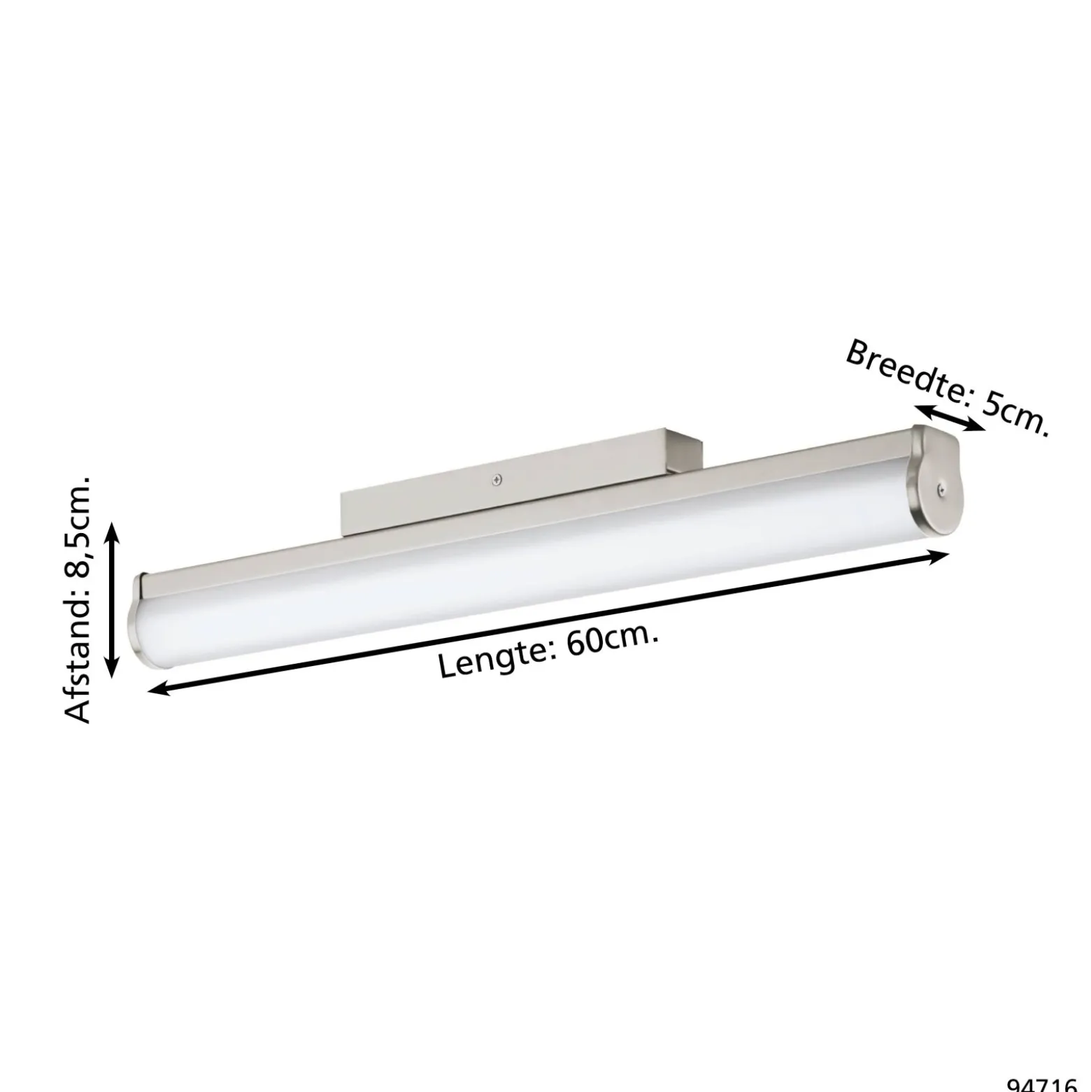 Eglo Vägglampa Calnova Stål 13W 1550lm - 840 Kallvit | IP44