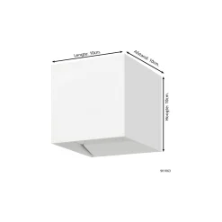 Eglo Vägglampa Calpi 3 Aluminium Vit Up & Down 2.8W 420lm - 830 Varm Vit | IP54