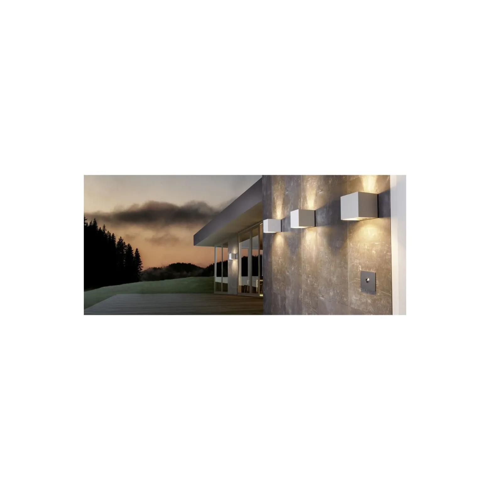 Eglo Vägglampa Calpi Aluminium Vit Up & Down 3.3W 340lm - 830 Varm Vit | IP44