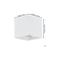 Eglo Vägglampa Calpi Aluminium Vit Up & Down 3.3W 340lm - 830 Varm Vit | IP44