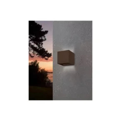 Eglo Vägglampa Calpi 3 Aluminium Rostig Up & Down 2.8W 420lm - 830 Varm Vit | IP54
