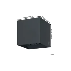 Eglo Vägglampa Calpi 2 Aluminium Antracit Up & Down 3.3W 340lm - 830 Varm Vit | IP54