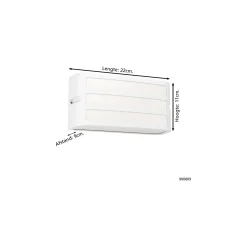 Eglo Vägglampa Camarda Aluminium Vit | IP54 - Passande för 1x E27