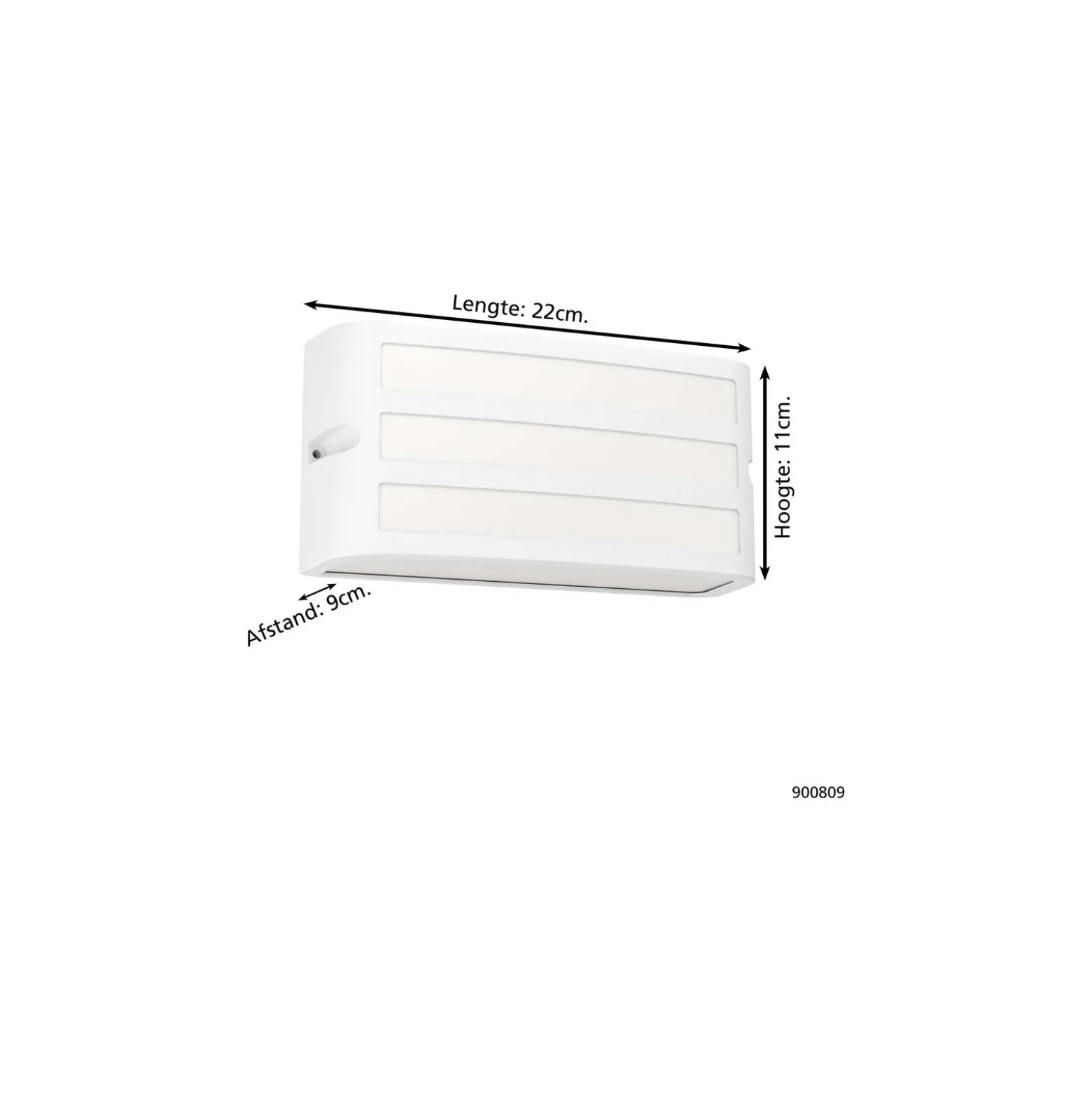 Eglo Vägglampa Camarda Aluminium Vit | IP54 - Passande för 1x E27