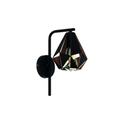 Eglo Vägglampa Carlton 4 Stål Svart Koppar | IP20 - Passande för 1x E27