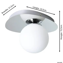 Eglo Vägglampa Castrovido Stål Krom 42W 470lm - 827 Extra Varm Vit | IP44