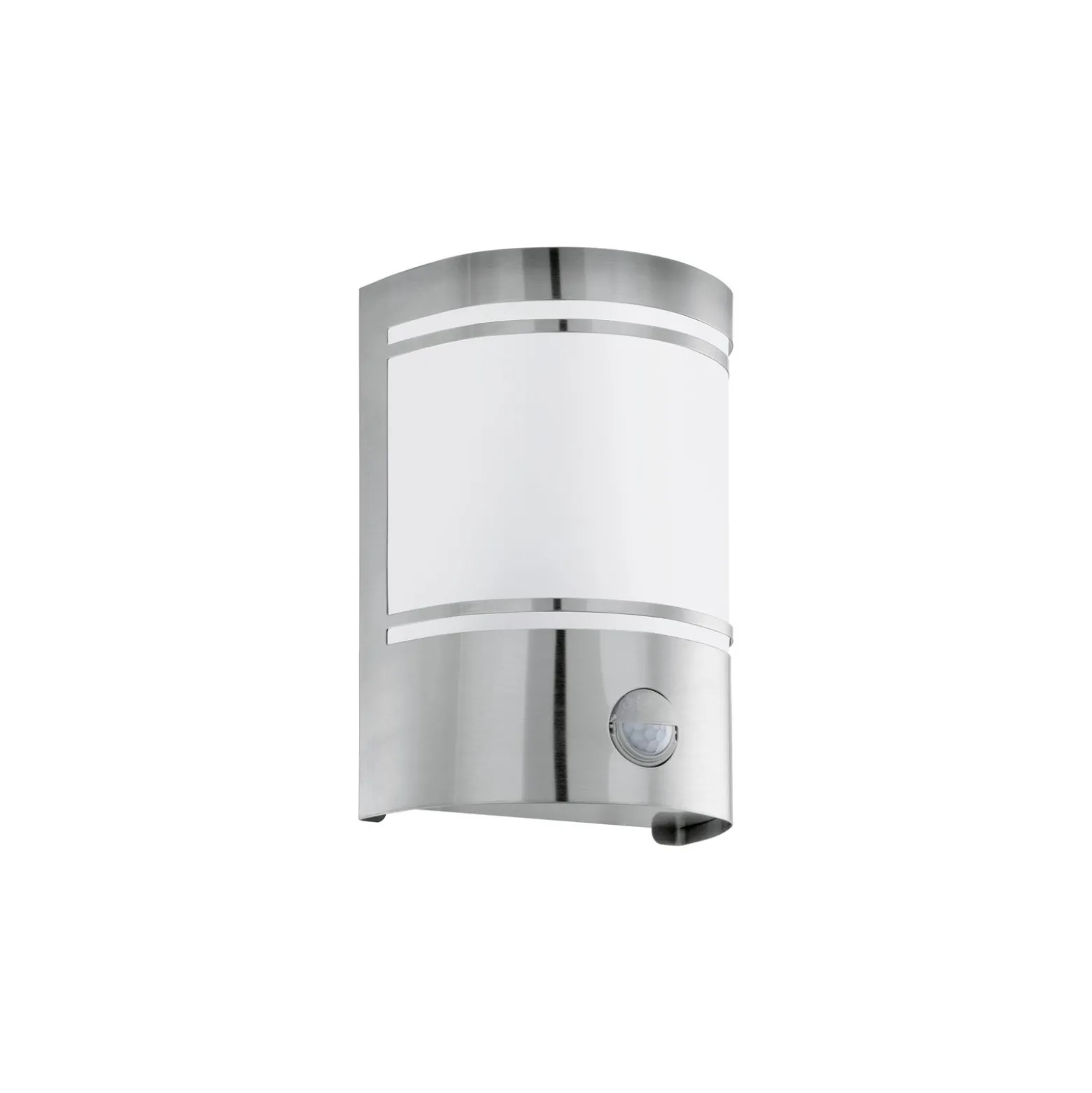 Eglo Vägglampa Cerno Rostfritt Stål | IP44 - Passande för 1x E27 - Rörelsesensor