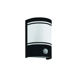 Eglo Vägglampa Cerno Stål Svart | IP44 - Passande för 1x E27 - Rörelsesensor