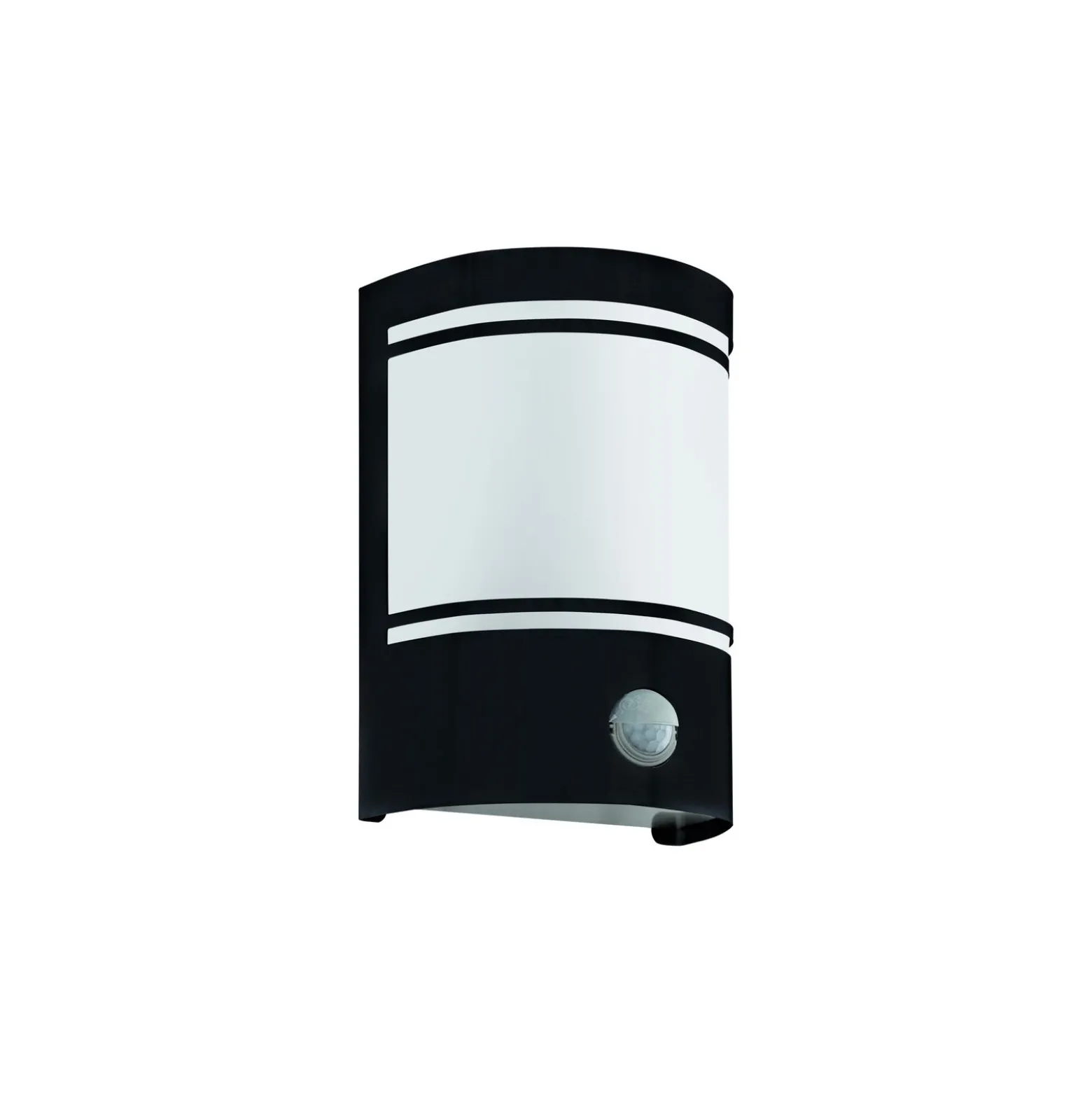 Eglo Vägglampa Cerno Stål Svart | IP44 - Passande för 1x E27 - Rörelsesensor