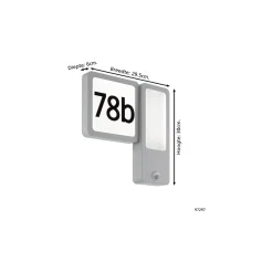 Eglo Vägglampa Cheira Aluminium Silver 2W 300lm - 830 Varm Vit | IP44 - Rörelse- och Ljussensor