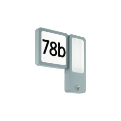 Eglo Vägglampa Cheira Aluminium Silver 2W 300lm - 830 Varm Vit | IP44 - Rörelse- och Ljussensor