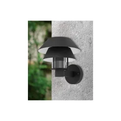 Eglo Vägglampa Chiappera Stål Svart | IP44 - Passande för 1x E27