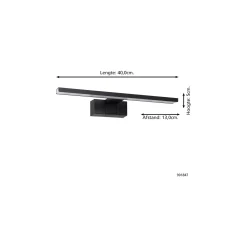 Eglo Vägglampa Conettilla Aluminium Svart Badrumsbelysning 7W 850lm - 830-840-865 CCT | IP44
