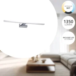 Eglo Vägglampa Conettilla Aluminium Krom 10W 1350lm - 830-865 Justerbar Vit | IP44