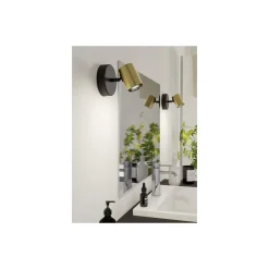 Eglo Vägglampa Consuma 1 Stål Svart Guld | IP44 - Passande för 1x GU10