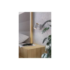 Eglo Vägglampa Consuma Vit, Brun | Passande för GU10