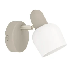 Eglo Vägglampa Corato Stål Beige | Passande För 1x E14
