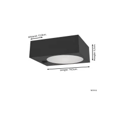 Eglo Vägglampa Darfano Solar Svart 6W 930lm - 840 Kallvit | IP54 - Dimbar - Rörelsesensor