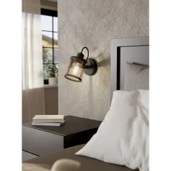 Eglo Vägglampa Dellow Stål Svart | Passande För 1x E27
