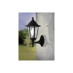 Eglo Vägglampa Duanera Svart | IP44 - Passande för 1x E27