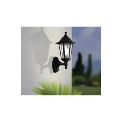 Eglo Vägglampa Duanera Svart | IP44 - Passande för 1x E27 - Rörelsesensor