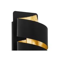 Eglo Vägglampa Elizondo Svart, Guld | Passande för E14