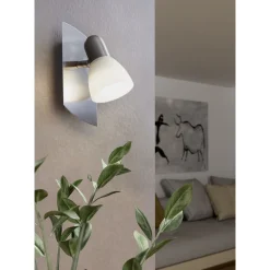 Eglo Vägglampa Enea Stål Vit | Passande För 1x E14