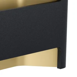 Eglo Vägglampa Feloniche Aluminium Svart Guld 10W 1300lm - 830 Varm Vit