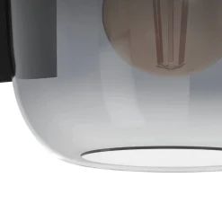 Eglo Vägglampa Filago Trä Stål Brun Svart | Passande För 1x E27