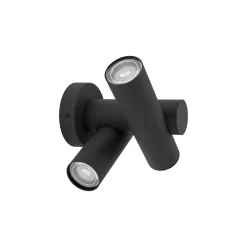 Eglo Vägglampa Fossignano Aluminium Svart 6W 800lm - 830 Varm Vit | IP44
