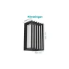Eglo Vägglampa Genovese Aluminium Svart 10W 1050lm - 865 Dagsljus | IP65 - Rörelsesensor