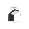 Eglo Vägglampa Grottazzolina Aluminium Svart 10W 1280lm - 830 Varm Vit | IP65