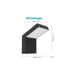 Eglo Vägglampa Grottazzolina Aluminium Svart 10W 1280lm - 830 Varm Vit | IP65