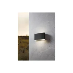 Eglo Vägglampa Grutti Aluminium Antracit 5W 630lm - 830-840-865 CCT | IP65
