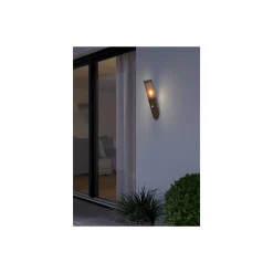 Eglo Vägglampa Helsinki Rostfritt Stål Brun | IP55 - Passande för 1x E27 - Rörelsesensor