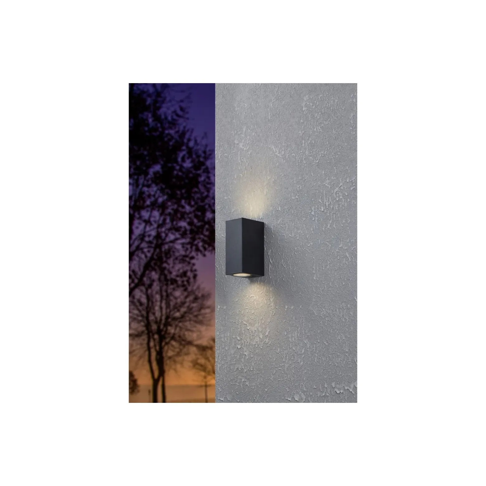 Eglo Vägglampa Jabaga Svart Up & Down 4W 400lm - 850 Kallvit | IP44