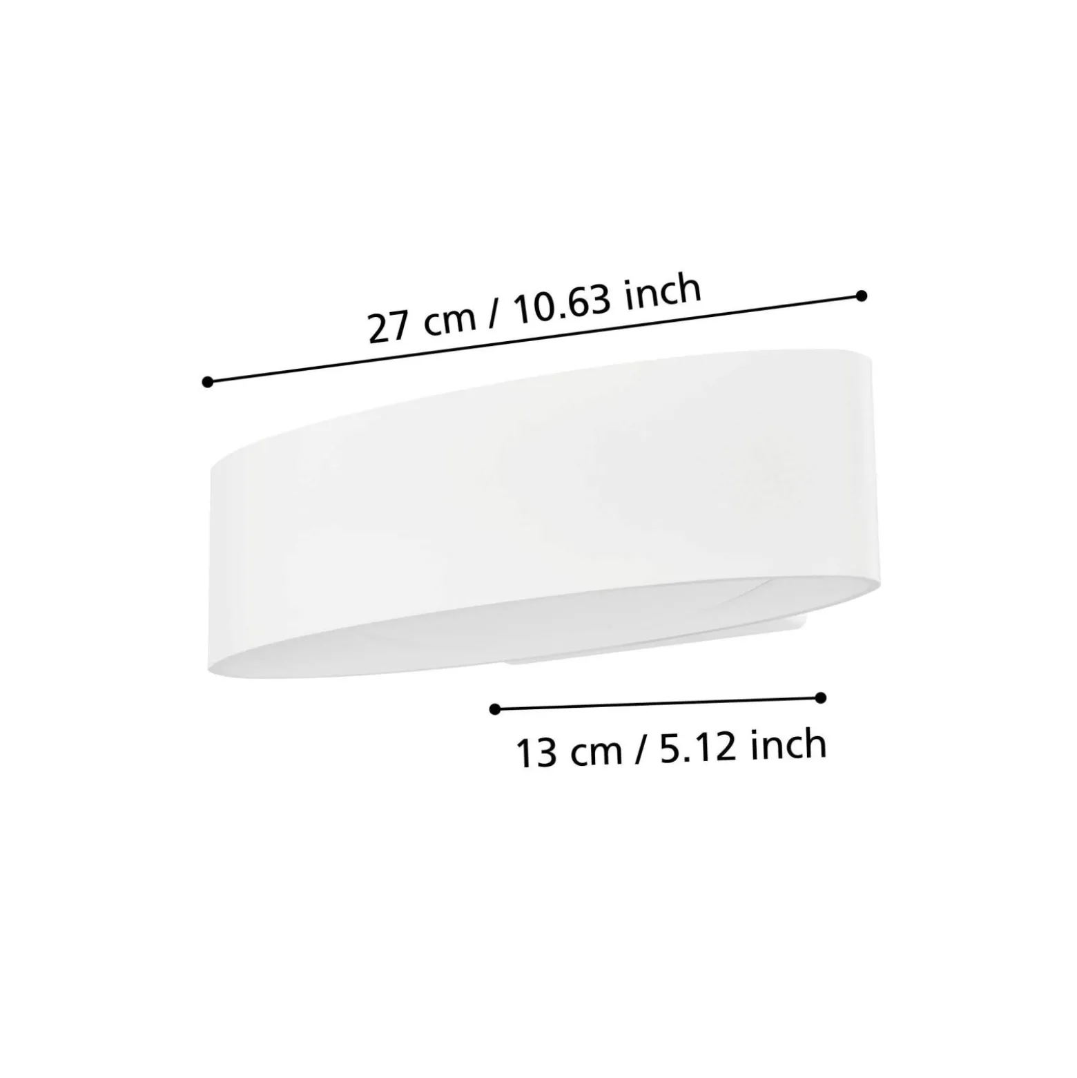 Eglo Vägglampa Maccacari Aluminium Stål Vit 10W 1300lm - 830 Varm Vit