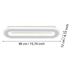 Eglo Vägglampa Macchioni Stål Plast Vit 12W 1560lm - 840 Kallvit