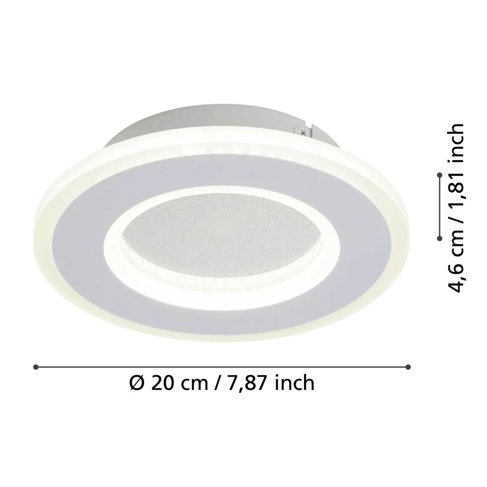 Eglo Vägglampa Macchioni Stål Plast Vit 12W 1560lm - 840 Kallvit