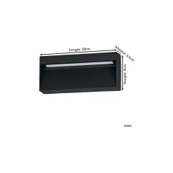 Eglo Vägglampa Maruggio Aluminium Svart 4W 520lm - 830-840-850-865 CCT | IP65