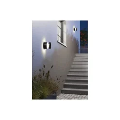 Eglo Vägglampa Melzo Utomhus Aluminium Svart 11W 1300lm - 830 Varm Vit