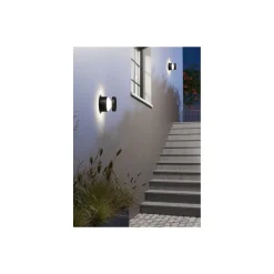 Eglo Vägglampa Melzo Utomhus Aluminium Svart 11W 1300lm - 830 Varm Vit