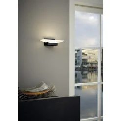 Eglo Vägglampa Metrass Aluminium Svart 56W 680lm - 830 Varm Vit
