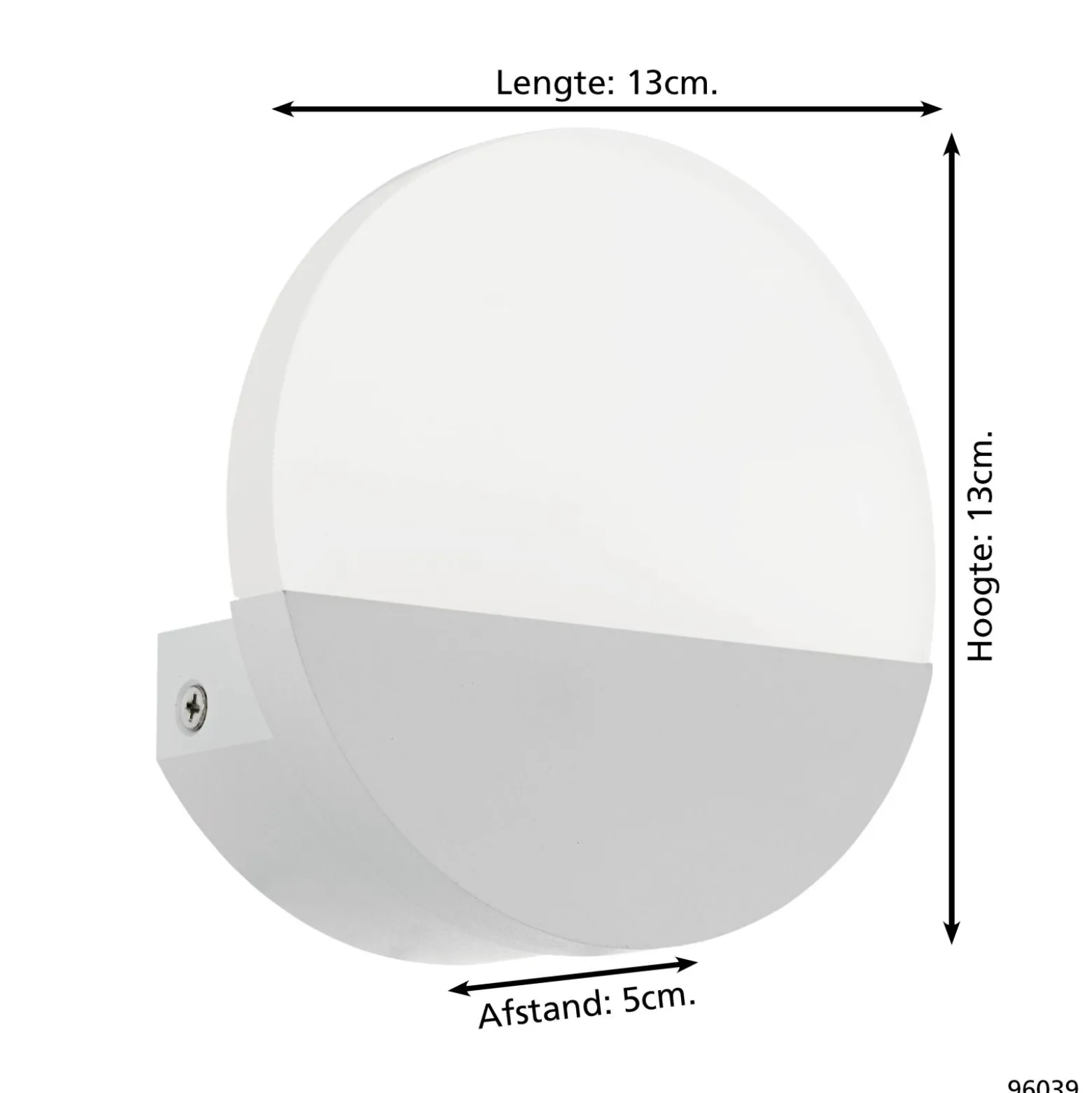 Eglo Vägglampa Metrass 1 Aluminium Vit 45W 480lm - 830 Varm Vit