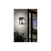 Eglo Vägglampa Mirandola Aluminium Svart | IP44 - Passande för 1x E27