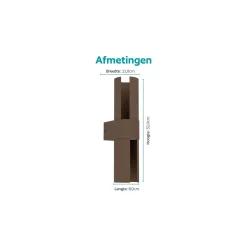 Eglo Vägglampa Montelauro Aluminium Rostig Up & Down 7W 800lm - 865 Dagsljus | IP65