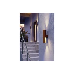 Eglo Vägglampa Montelauro Aluminium Rostig Up & Down 7W 800lm - 865 Dagsljus | IP65