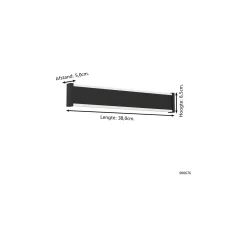 Eglo Vägglampa Neviano Stål Svart 3W 600lm - 830 Varm Vit | IP65