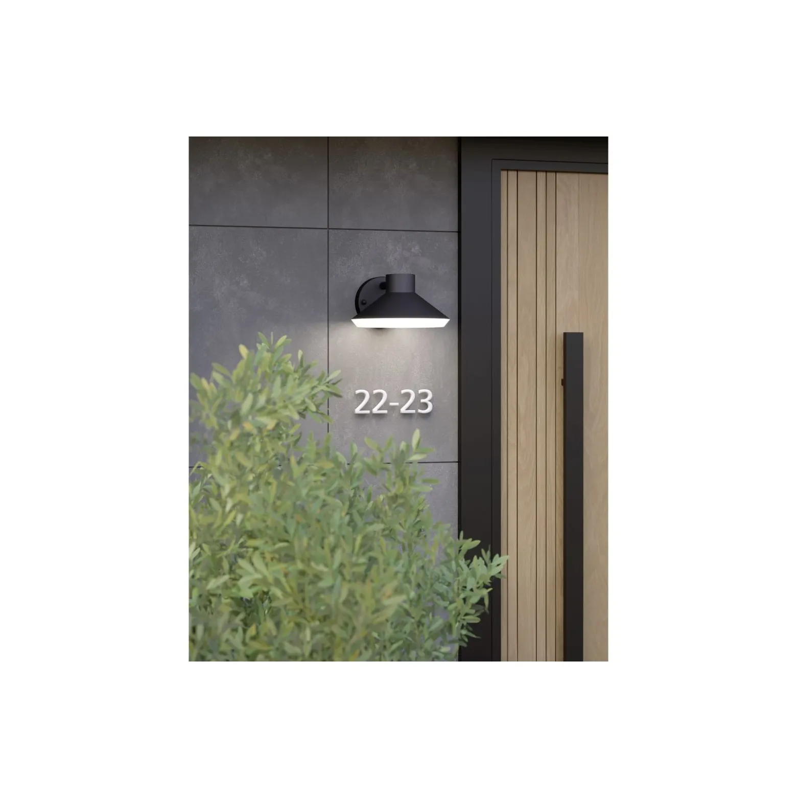 Eglo Vägglampa Ninnarella Stål Svart 4W 400lm - 830 Varm Vit | IP65