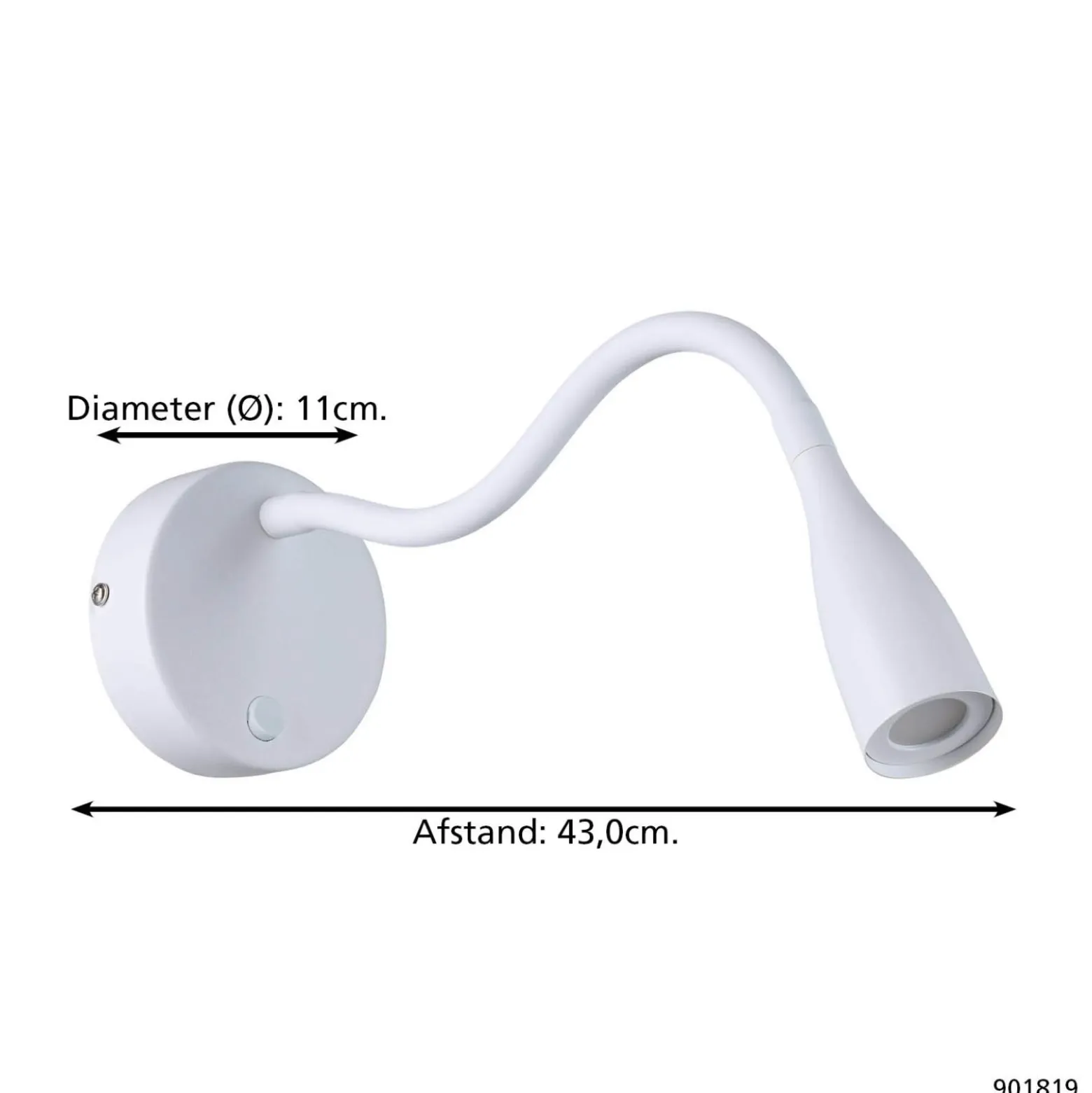 Eglo Vägglampa Olivandino Stål Vit 38W 320lm - 830 Varm Vit